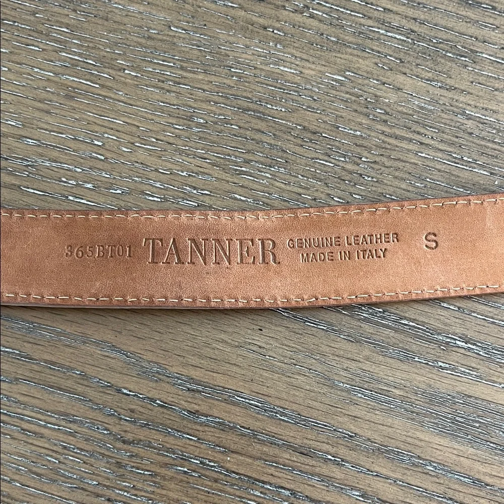 Neutral Leather Ring-Buckle Belt - Beige